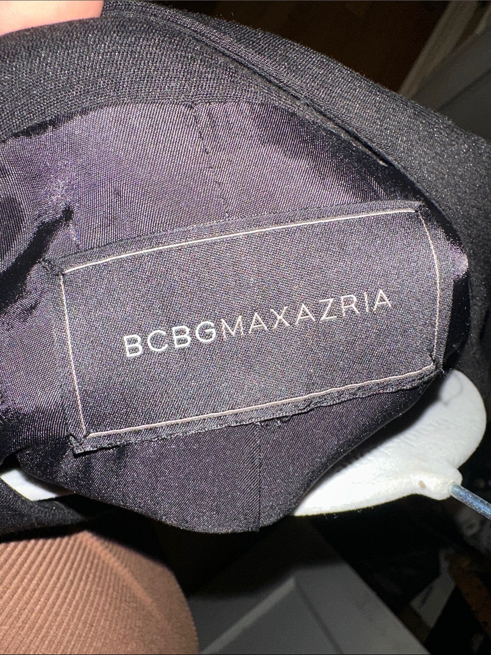 BCBGMaxAzria Black Open-Front Blazer with Zip Detail - Picture 2 of 6
